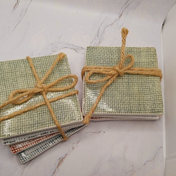 Coasters 4 pieces/By Creative CO-OP NWT - Picture 3 of 3